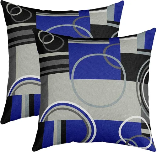 Vista 10 de Juego de 2 fundas de almohada de panal de abeja de 16 x 16 pulgadas, fundas de cojín geométricas hexagonales, fundas de almohada de colmena