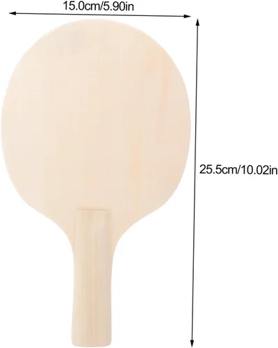 Vista 2 de TOYANDONA Raqueta de tenis de mesa DIY en blanco para raqueta de madera para juegos de tenis de mesa y juguete deportivo de entrenamiento para niños