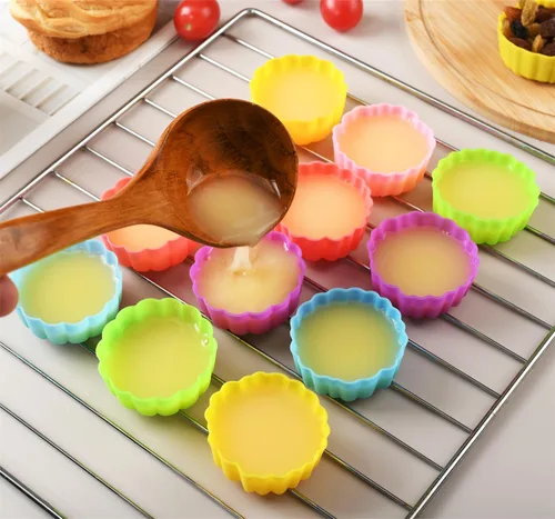 Vista 7 de Vasos de silicona reutilizables para hornear, forros de silicona de tamaño mini de 2 pulgadas para hornear, forros reutilizables para muffins