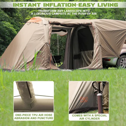 Vista 3 de Inflatable SUV Tents for Camping, Easy Set up Car Tailgate Tent Waterproof with Tarps Portable Car Tents with 2 Doors for SUV MPV