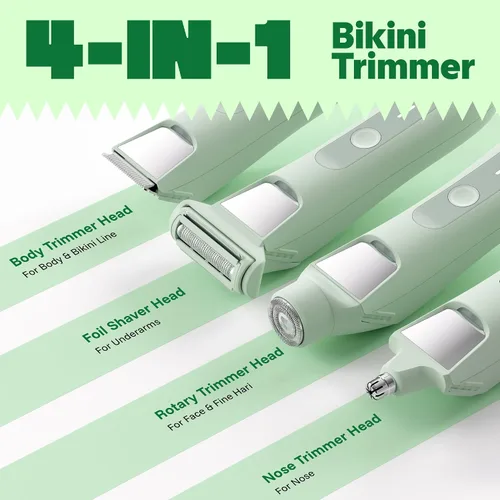Vista 3 de Cortador de bikini POP 4 en 1 para mujer Verde