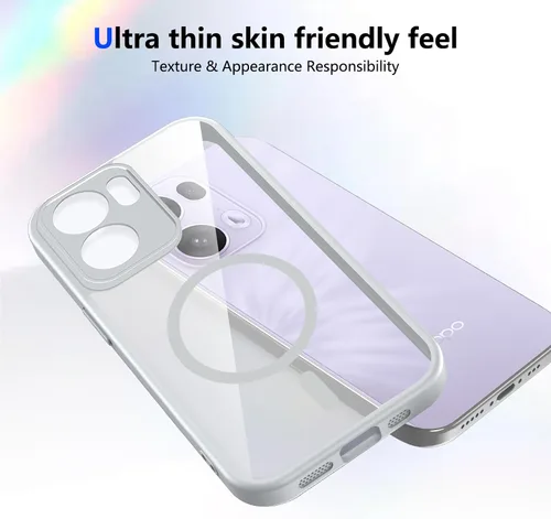 Vista 147 de Funda magnética transparente compatible con Xiaomi 17T, color negro 2 en 1 PC + TPU cubierta de teléfono a prueba de golpes, carcasa protectora
