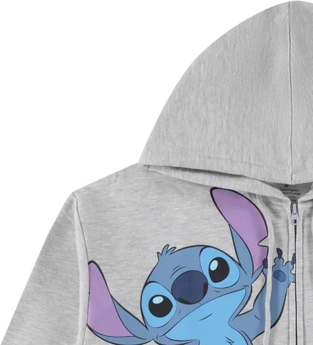 Vista 3 de Disney Sudadera con capucha Lilo and Stitch para mujer, diseño clásico de Lilo y Stitch