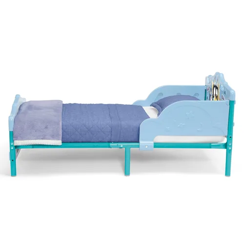 Vista 12 de Delta Children - Cama para niños pequeños Bluey 3D, azul + cuna y colchón para niños pequeños Twinkle Galaxy de doble cara (paquete)