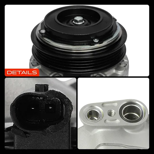 Vista 9 de A-Premium Compresor de aire acondicionado con embrague Compatible con Chevrolet Silverado 1500 2019-2024, Silverado 2500/3500 HD 2020-2025 y GMC