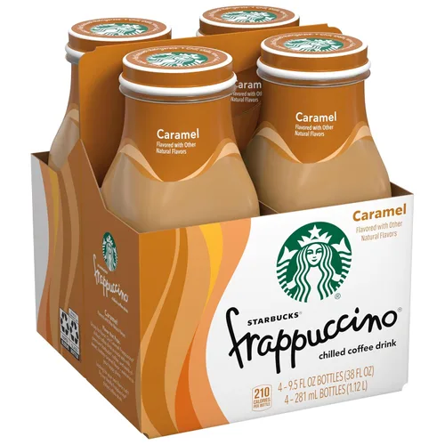 Vista 2 de Starbucks Frappuccino - Bebida de café, caramelo, 9.5 onzas (paquete de 4)