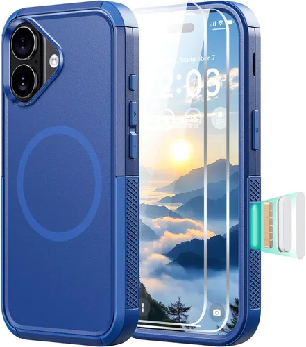 Vista 12 de Diverbox Funda para iPhone 13 [compatible con MagSafe] [con protector de pantalla] [a prueba de golpes] [a prueba de caídas] Funda de protección