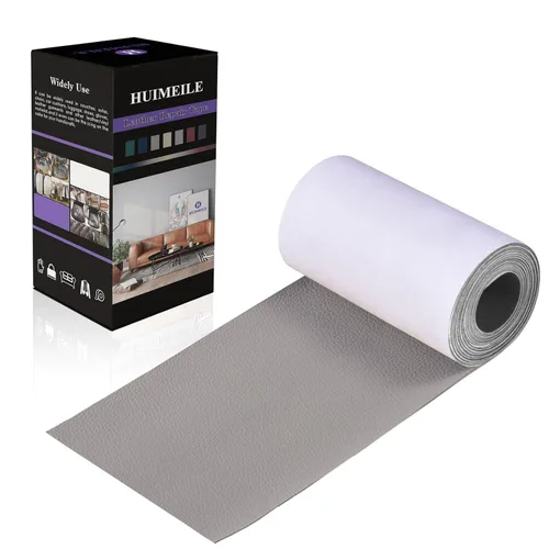 Vista 10 de Cinta de parche de reparación de cuero de 4 x 60 pulgadas, cinta autoadhesiva fuerte para muebles, sofás, sillones, asientos de automóvil, armarios