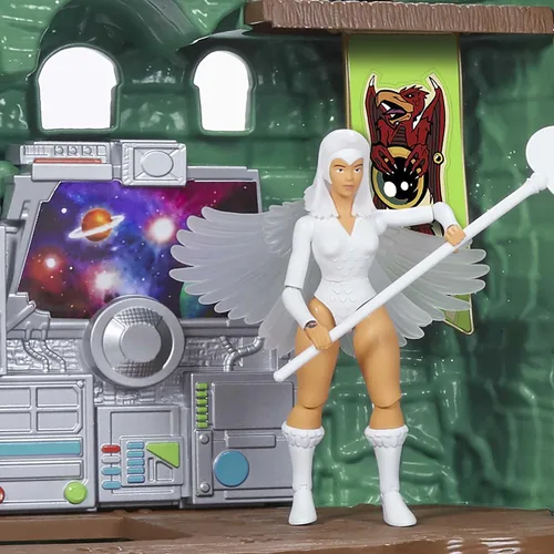 Vista 5 de Masters of the Universe Mattel Masters of the Universe Origins Set de Juego y Figura de Acción, Castillo de Grayskull con Hechicera, Juguetes MOTU