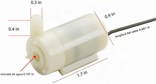 Vista 4 de 4 mini bombas de agua micro sumergibles DC 3V-5V con tubo de vinilo transparente de 10 pies para pecera jardín planta