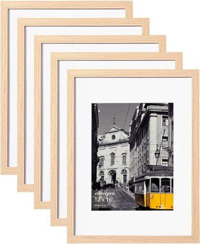 Vista 111 de eletecpro Juego de 5 marcos de fotos de 8 x 10 pulgadas, collage de fotos, decoración de pared, fotos de 5 x 7 con paspartú o de 8 x 10 pulgadas sin