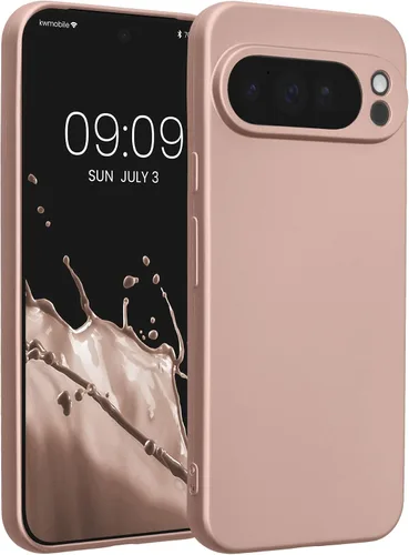 Vista 145 de kwmobile Funda compatible con Google Pixel 9 - Funda protectora delgada de TPU para teléfono - Acabado mate suave - Piedra antigua