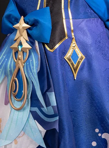 Vista 8 de Genshin Impact Cosplay Furina - Conjunto de disfraz de cosplay de forma blanca