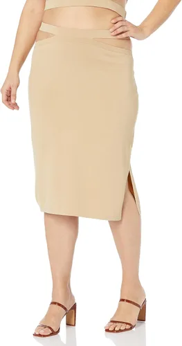 Vista 4 de The Drop Valentina - Falda de suéter midi con corte ajustado para mujer