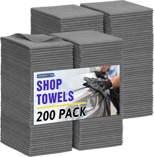 Vista 25 de Toallas de microfibra para automóviles, paquete de 24 paños de limpieza de microfibra, toallas de limpieza de 11.5 x 11.5 pulgadas, absorbentes a