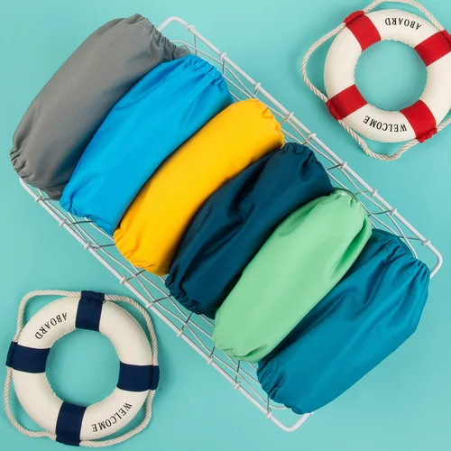 Vista 8 de ALVABABY Pañales de tela para bebé, talla única, ajustable, lavable, reutilizable para bebés y niños, paquete de 6 con 12 inserciones 6BM101