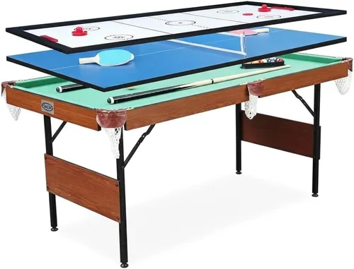 Vista 10 de Crux Mesa de billar/pool plegable de 55 pulgadas - ¡Entretenimiento portátil y que ahorra espacio!