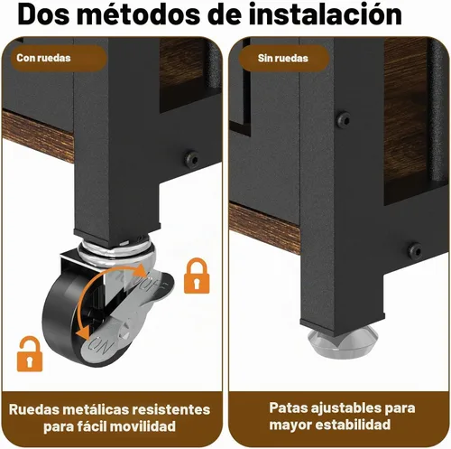 Vista 8 de EasyCom Mueble de jaula para perros de 33"/27" con etiqueta de nombre, perrera resistente para interiores para perros medianos y pequeños, jaula