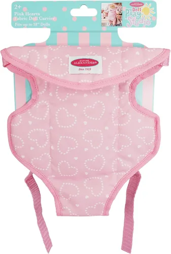 Vista 2 de Madame Alexander Accesorios para Muñecas, Portamuñecas de Tela, Corazones Rosados