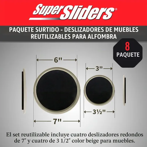 Vista 8 de Super Sliders deslizador reutilizable para tamaño mediano., 7030