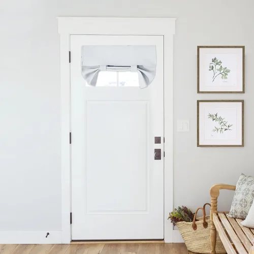 Vista 16 de PONY DANCE Cortinas de luz lateral, persianas opacas con aislamiento térmico para puerta francesa, puerta de vidrio de patio, 12 pulgadas de ancho x