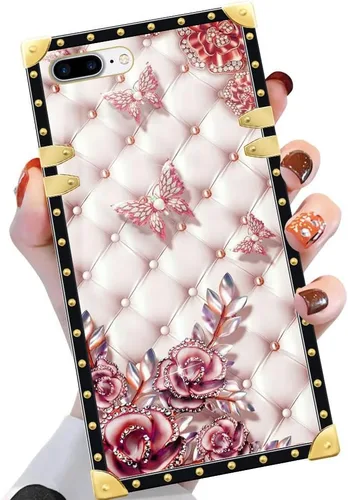 Vista 80 de Funda compatible con iPhone X/Xs, TPU suave de lujo y parte trasera de policarbonato duro para niñas y mujeres, funda protectora a prueba de golpes