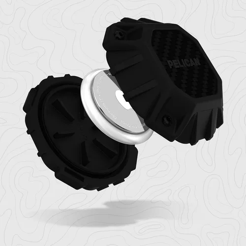 Vista 6 de Pelican Marine - Paquete de 1 soporte para AirTag impermeable IP68 – Funda Air Tag con adhesivo 3M – Cubierta AirTag a prueba de golpes – Soporte