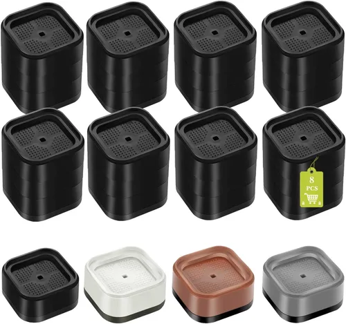 Vista 17 de Paquete de 12 elevadores de muebles de 1, 2 o 3 pulgadas, elevadores de cama ajustables resistentes para mesa, escritorio, sofá, silla, gabinete