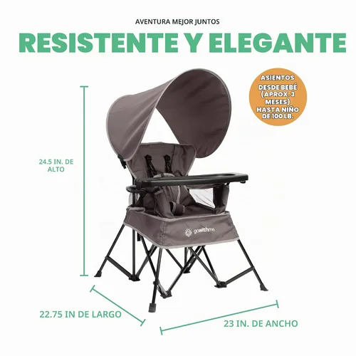 Vista 2 de Baby Delight Silla portátil Go with Me Jubilee Deluxe Interior y exterior