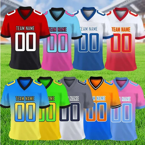 Vista 4 de Camiseta de fútbol personalizada con nombre de equipo, número de equipo, camiseta de fútbol personalizada para hombres, jóvenes, mujeres, niños