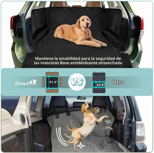 Vista 5 de Forro de carga SUV para perros - Funda para maletero con protector de Negro