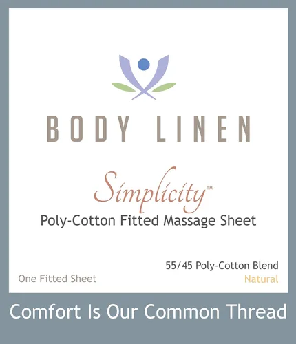 Vista 4 de Body Linen Simplicity - Sábanas bajeras bajeras de polialgodón para mesa de masaje, 180 hilos, ajuste espacioso para mesas de 28 a 32 pulgadas