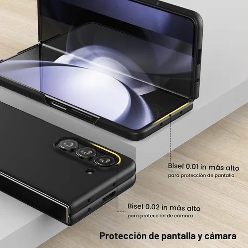 Vista 7 de Foluu Funda Slim Fit para Samsung Galaxy Z Fold 5, con protector de pantalla frontal integrado, cubierta protectora de PC mate ultradelgada