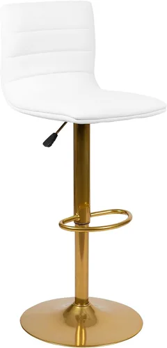 Vista 8 de Flash Furniture Vincent - Taburetes de bar modernos de vinilo ajustables en altura, elegantes taburetes giratorios de altura de barra