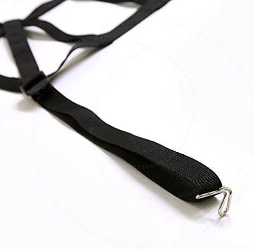 Vista 3 de Red de carga resistente de 65 pulgadas para maletero y remolques de malla superior para camioneta, cubierta ajustable 65" Negro