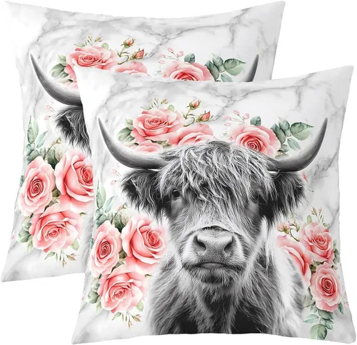 Vista 42 de Erosebridal Juego de 2 fundas de almohada rústicas con diseño de oso, de 16x16 pulgadas, fundas de almohada de cuadrícula de búfalo, fundas