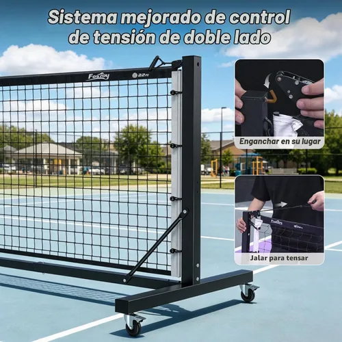 Vista 3 de Fostoy Pickleball Net, Pro Aluminum Frame with Dual-Side Tensioning System