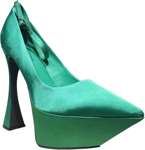 Vista 3 de Jeffrey Campbell Tacones Siouxsie satén verde
