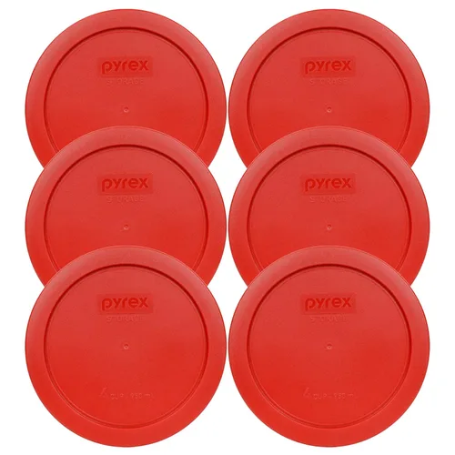 Vista 45 de Pyrex 7201-PC (4 tazas) Berry Pink - Tapa de almacenamiento para cuencos de vidrio, fabricada en Estados Unidos
