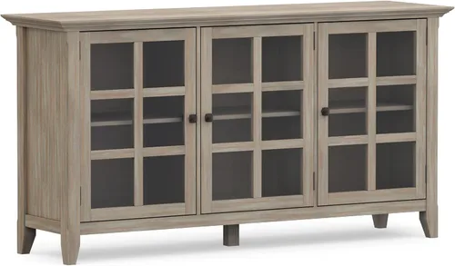 Vista 30 de SIMPLIHOME Acadian - Armario de madera maciza de 36" de ancho, color negro
