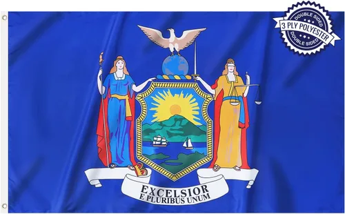 Vista 21 de Bandera del estado de Alabama de 3 x 5 pies para exteriores, doble cara, 3 capas, poliéster, AL Alabama, banderas con 2 ojales de latón