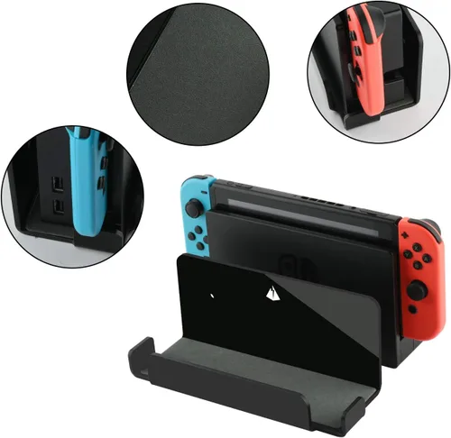 Vista 5 de TXEsign Floating Wall Mount for Nintendo Switch, Black, 7.12"L x 3"W x 2.5"H
