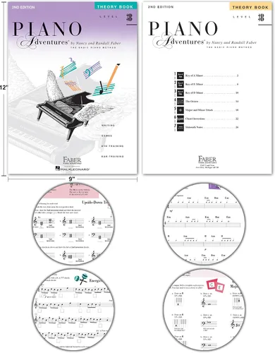 Vista 5 de Piano Adventures Level 3B Juego de aprendizaje por Nancy Faber - Lección, teoría, rendimiento, técnica y arte y teclas de piano de música Julieta