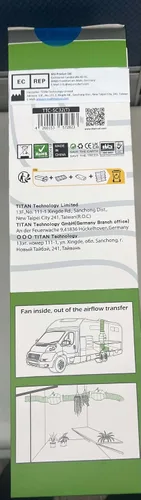Vista 9 de TITAN Ventilador en línea de ventilación de aire RV, aumentar la circulación de aire, conducto extensible, modo automático de temperatura