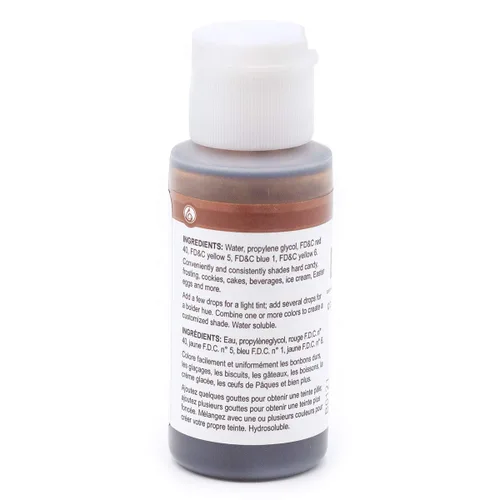Vista 2 de LorAnn Color alimenticio líquido marrón, botella exprimible de 1 onza