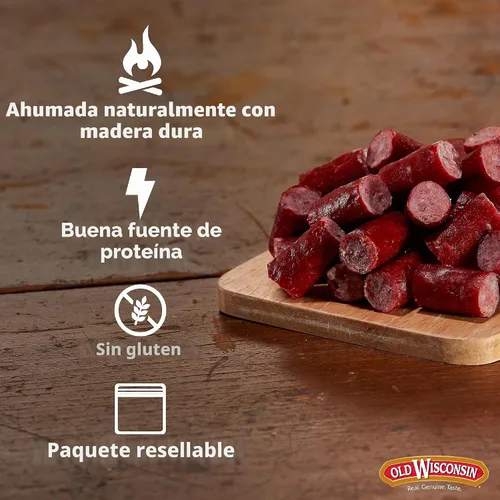 Vista 3 de Old Wisconsin Bites Tub, carne de res, 14 onzas