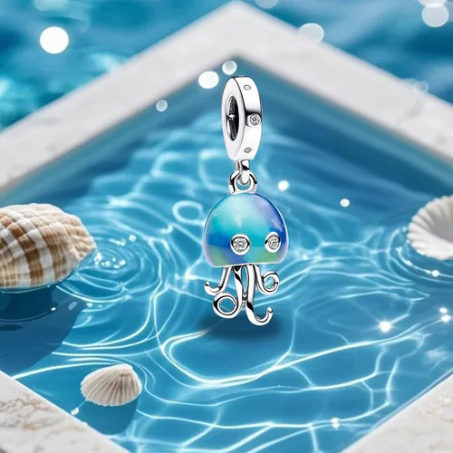 Vista 3 de Annmors 925 Sterling Silver Charms, Travel Ocean Summer Bead Dangle for Women Bracelet Necklace Graduation Holiday Jewelry Gift