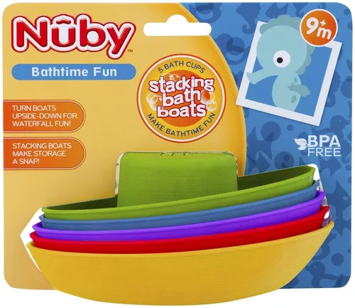 Vista 7 de Nuby Vasos apilables Splish Splash de 5 piezas