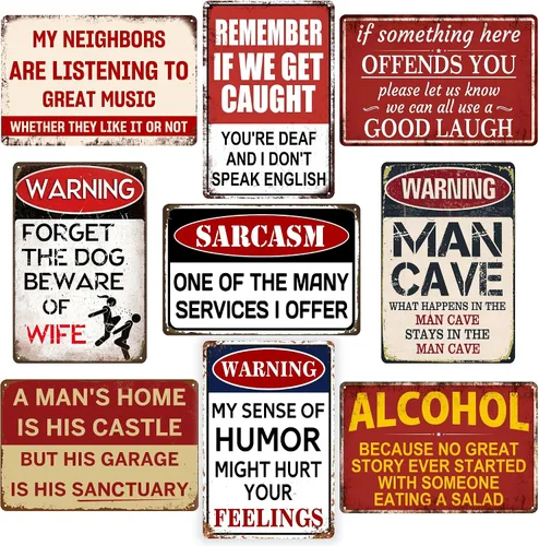 Vista 8 de Letrero de hojalata con texto en inglés "If You Ain't First You're Last Tin Sign" – Arte de pared de metal vintage de carreras para hombre, garaje