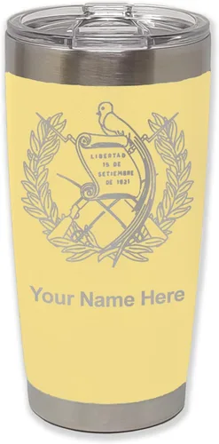 Vista 17 de LaserGram - Vaso personalizado de 20 onzas, bandera de Guatemala (negro) Regalo grabado, acero inoxidable aislado al vacío, grabado con láser